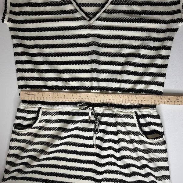 Calvin Klein Striped Mesh‎ Dress Cover Up L/XL Lightweight Sheer Nautical Resort - Image 15