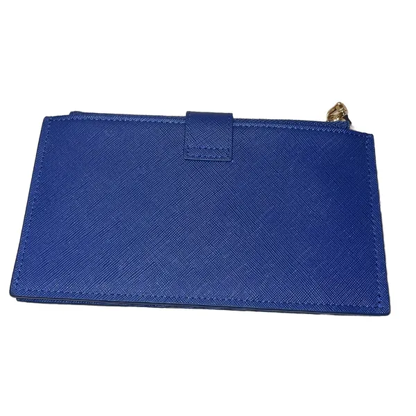 Travelambo Womens Slim Bifold‎ Wallet Blue Vegan Leather Card Organizer Zipper - Image 2