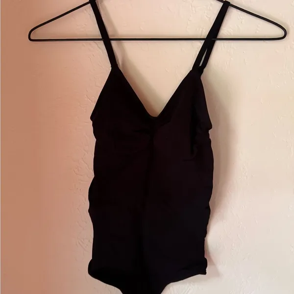 herslims Black Seamless Bodysuit Thong Womens Tummy Control Compression NWT - Image 3