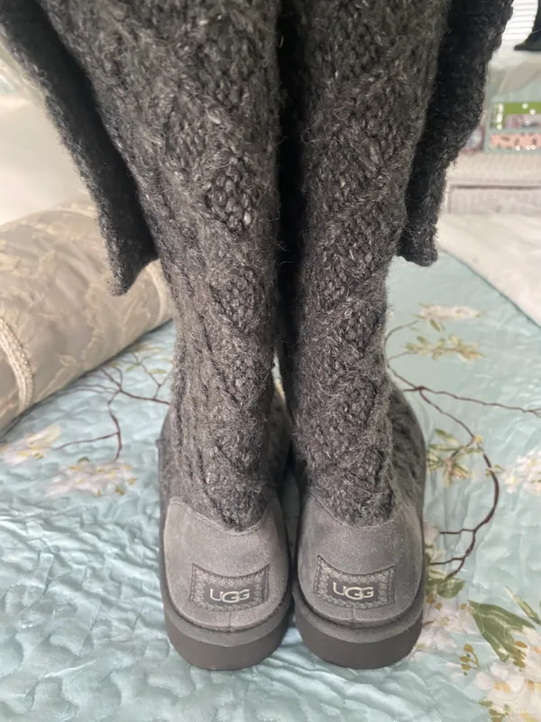 UGG Sweater Boots Grey - Image 5