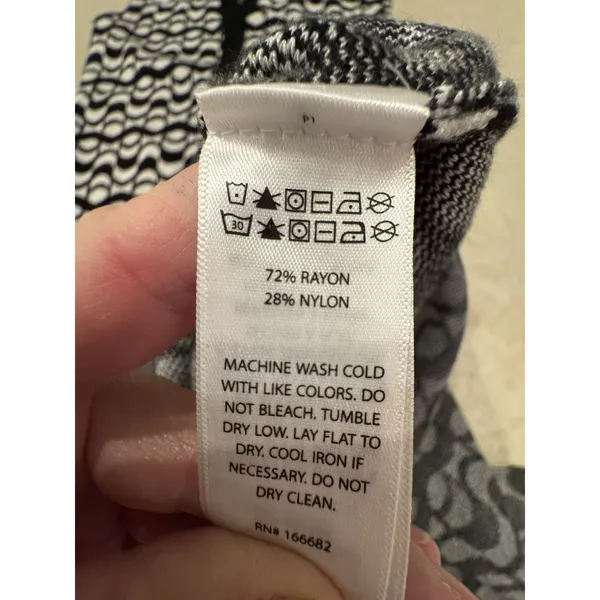 House of Harlow 1960 Size Medium Knit Polo Midi Dress Abstract - Image 7