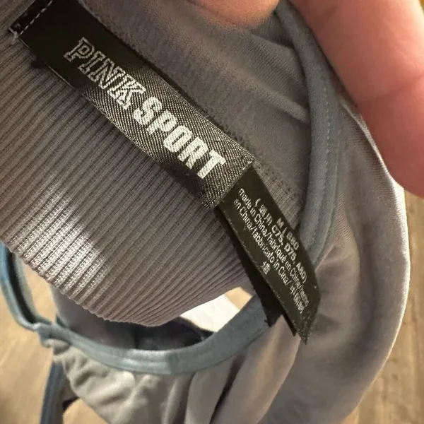 Victoria’s Secret Pink Sport gray racerback wireless size M bra - Image 3