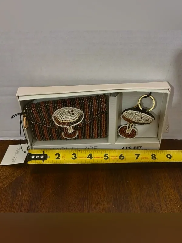 NEW - Viral Rachel Zoe Espresso Martini Beaded Coin Pouch & Bag Charm/Key Ring - Image 5