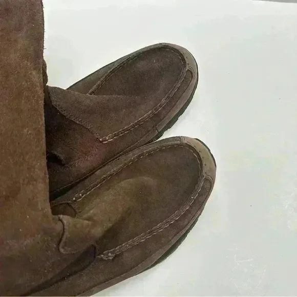 Lands’ End Suede Zip Up Boots‎ Women's 11B Brown Winter Comfy Boots - Image 10