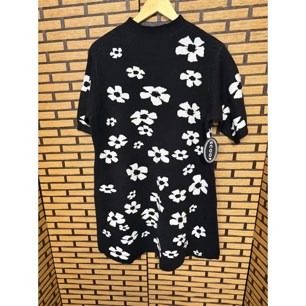 Scoop Black And White Floral Dress Size XL‎ - Image 2