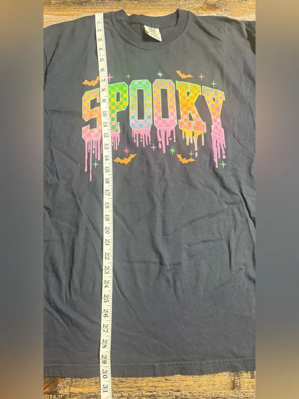 Comfort Colors Black Long-Sleeve 'Spooky' Graphic Tee - Image 6