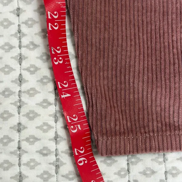 We The Free Free People Good Luck Barrel Corduroy‎ Pants Pink 24 Wide Leg EUC - Image 6