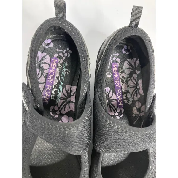 Skechers Mary Jane Sneakers Womens 9.5 Black Excellent Air Cooled Memory Foam - Image 3