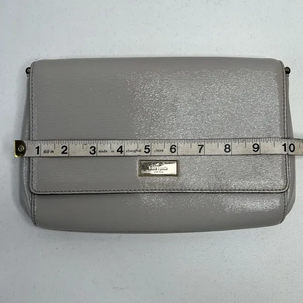 KATE SPADE Laurel Way Greer Crossbody‎ Shoulder Bag Gray Leather Crossbody Strap - Image 15