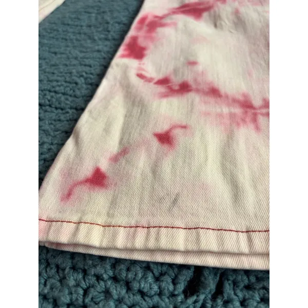 Forever 21 Pink Tie Dye Flare Jeans High Waisted Bell Bottoms Size 27 - Image 2