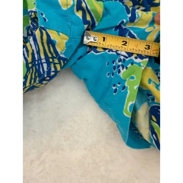 Lilly Pulitzer Callahan Shorts XS Blue Green‎ Seashell Print Rayon Beach Summer - Image 5