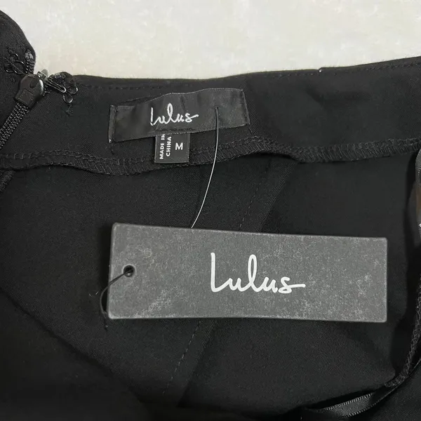 NEW Lulus Chic Masterpiece Black Backless Trumpet Hem Midi Dress Size M LBD Glam - Image 6