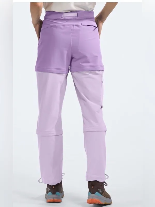 The North Face Bridgeway Zip-Off Pants Purple/ lavender Sz 10 outdoor hiking - Image 2