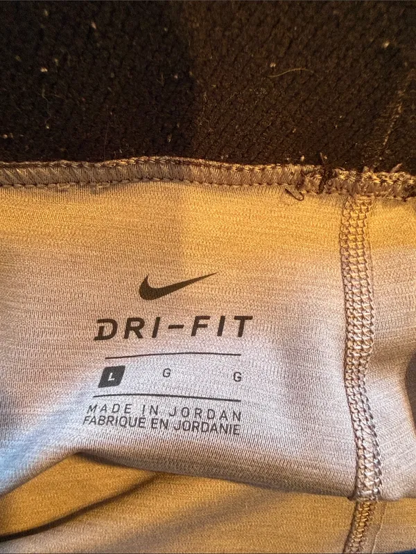 Nike Pro Gray Compression Bike Shorts Black Waistband Large spandex volleyball - Image 6