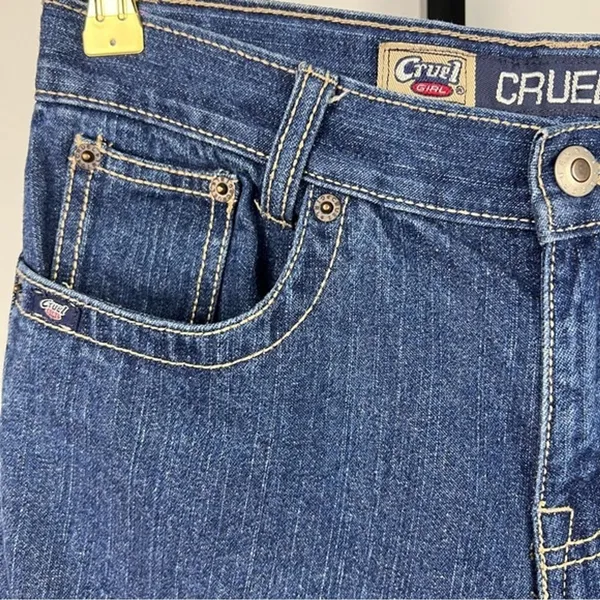 Y2K Cruel Girl Juniors 14R Bootcut Jeans Blue Western Cowgirl 100% Cotton Ranch - Image 4