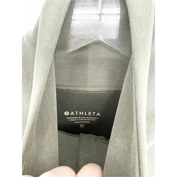 Athleta Seasoft 1/2 Zip Pullover Women's XS Green Cozy‎ Athleisure - Image 10