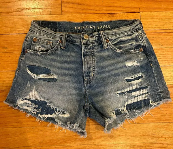 High Waisted Denim Shorts - Image 5