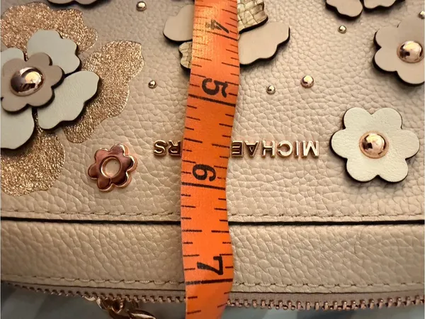 Michael Kors Pink Jet Set Floral Embellished Crossbody Purse - Image 9