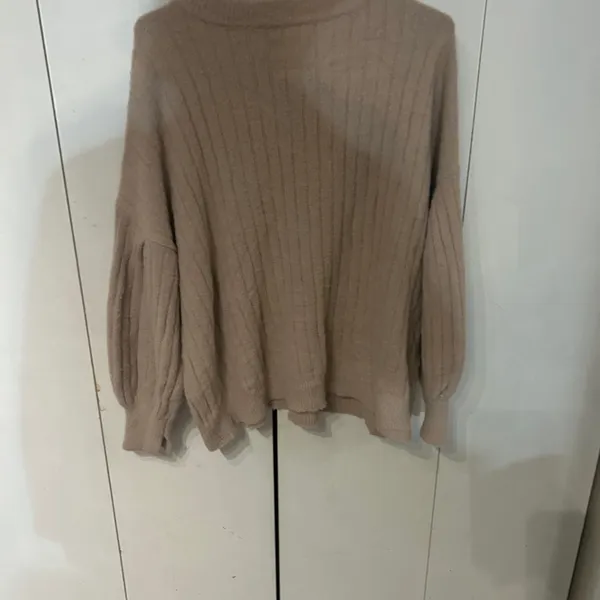 Aerie Soft Brown Ribbed Crew Neck Sweater - Image 8