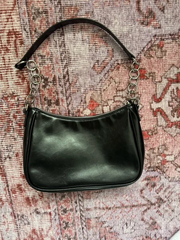 H&M Black Heart Accent Shoulder Bag - Image 3