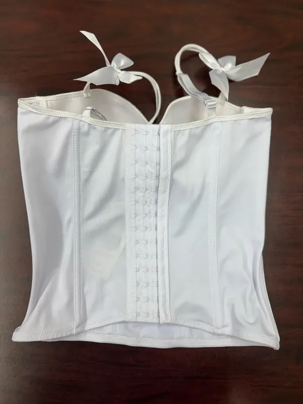 NWT Hot Topic Morbid Threads White Corset Size Medium - Image 4