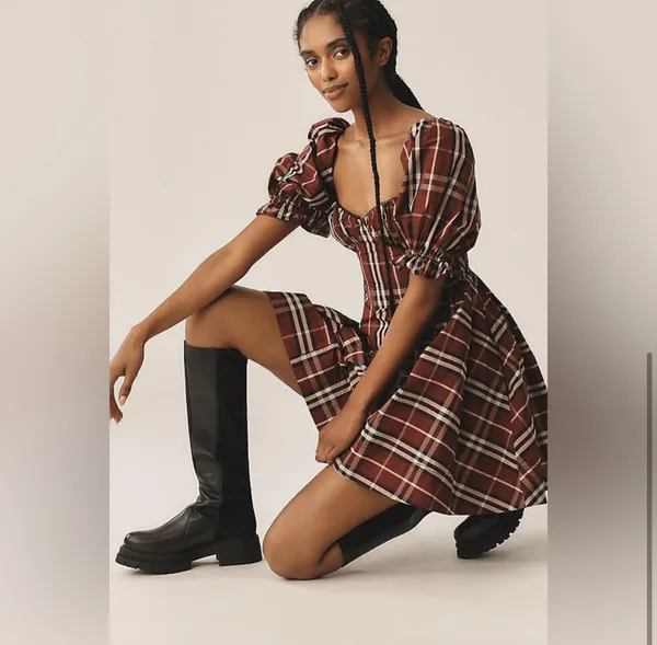 NWT Anthropologie Maeve Puff Mini Dress in Natural Size: S $158 MSRP No refunds returns or cancellations - Image 3