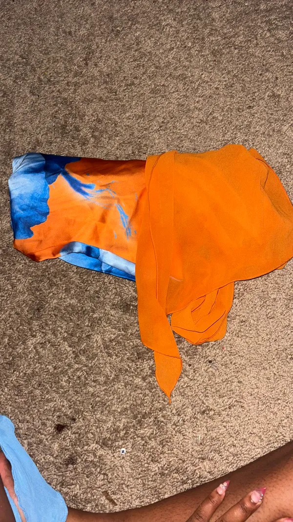 Stain vacation dress Orange - Image 2
