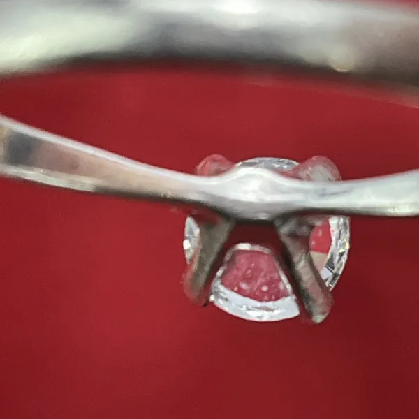 AVON 925 Sterling Silver Vintage Real White Topaz Gem‎ Engagement Ring Size 6.75 - Image 4