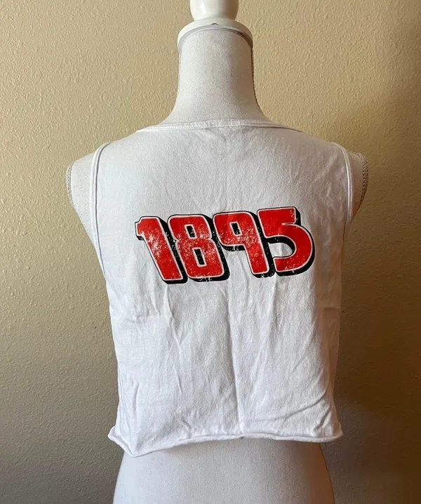 Comfort Colors Sorority Chi Omega White Graphic Tank Top Size Small - Image 2