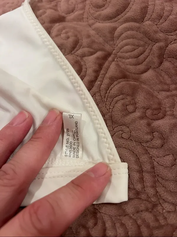 White Triangle Bralette - Women Intimates & Sleepwear XL - Image 4
