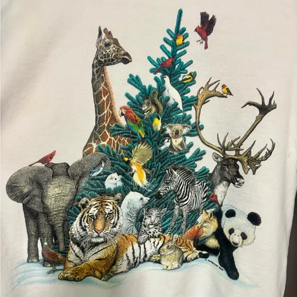 SIGNAL SPORTS Vintage Habitat Animal Cream Sweater - Image 2