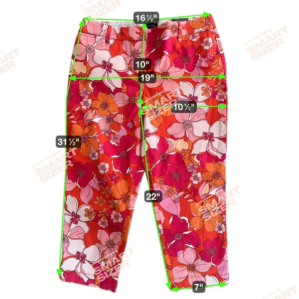 Talbots Perfect Crop Pant Floral 8 Petite Statement Resort Chic‎ Preppy Vacation - Image 8