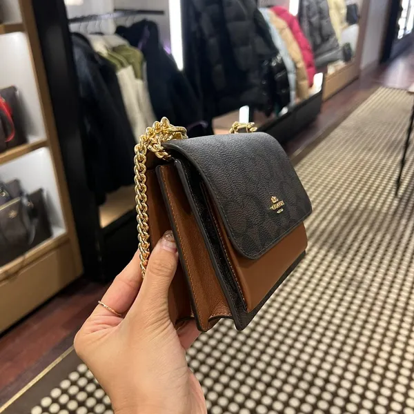 Coach C9946 Mini Klare Crossbody In Signature Canvas - Gold/Brown/Redwood - Image 2