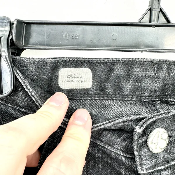Adriano Goldschmied Silk Cigarette Skinny Black‎ Cropped Jeans Size 25R - Image 3