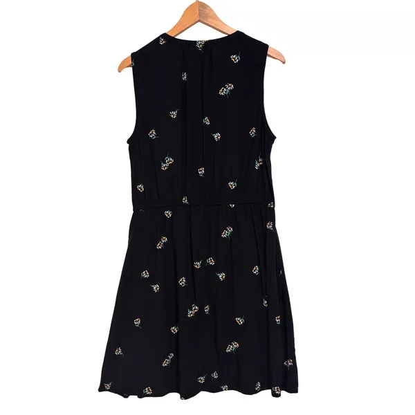 Old Navy Daisy Dress Womens L‎ Black Midi Cottage Casual Party Sundress Summer - Image 3