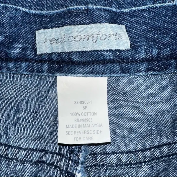 Vintage Real Comfort Denim Cargo Cotton Midi Skirt Y2K Utility Jean Skirt Sz 8P - Image 5