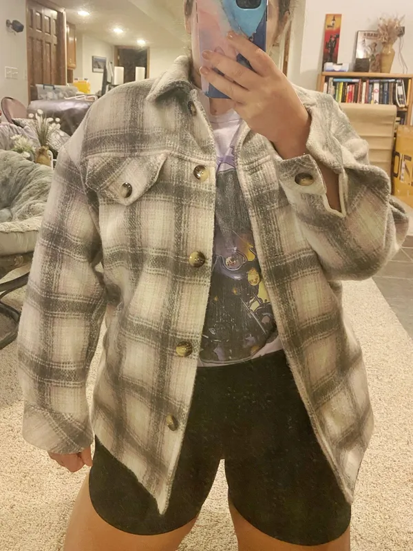 Lush Clothing Plaid Warm Jacket - Image 5