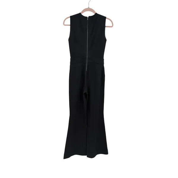 SPANX The Perfect Jumpsuit V Neck Flare Leg Classic Black Size XS - Image 7