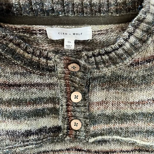 Cleo + Wolf Wool Sweater Green - Image 4