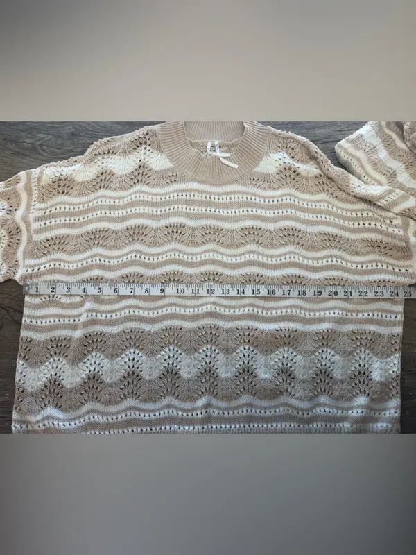 Anthropologie Pointelle sweater & skirt set size xl‎ - Image 7