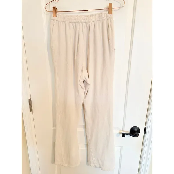 Djerf Avenue Terry Pants Women S Cream Organic Cotton Relaxed Loungewear‎ - Image 6