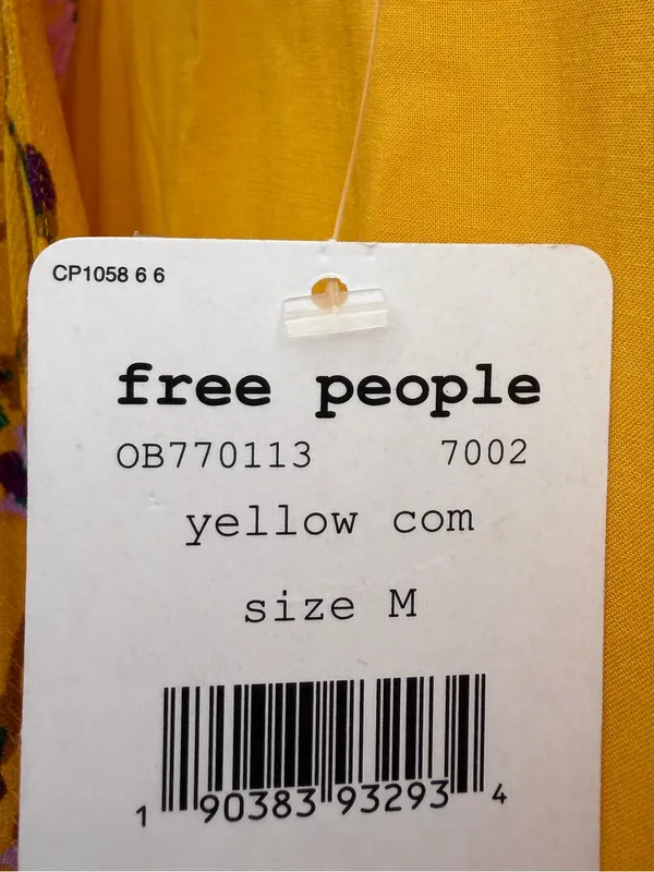 Free People Lost in You Yellow Floral Midi Dress - Image 9