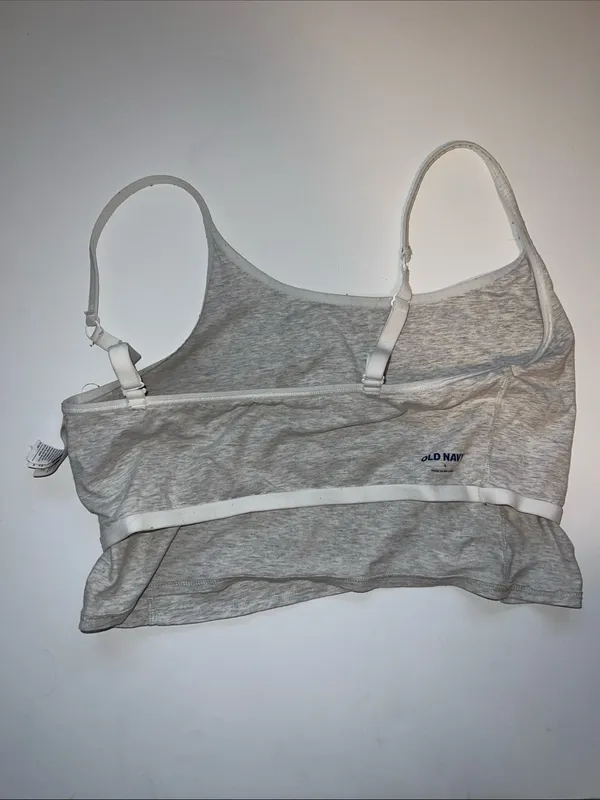 Old Navy Light Gray Cropped Camisole Bralette - Image 5