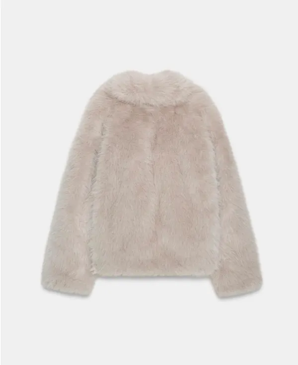 Zara Short Faux Fur Toggle Coat - Image 8