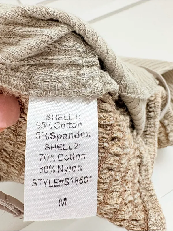 Neutral Ribbed Bralette by Mistand Seed Medium - Image 4