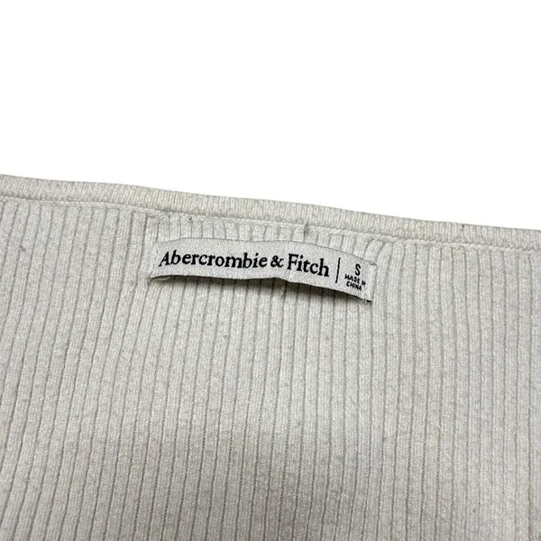 Abercrombie & Fitch Scoop Neck Long Sleeve Sweater Top White Small - Image 7
