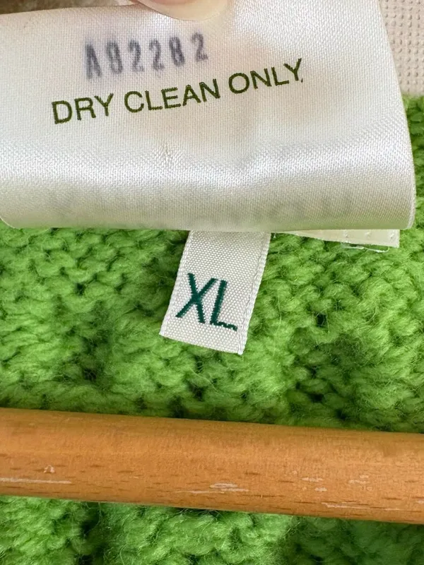 Vintage Kilronan Knitwear Green Irish Merino Wool Cable Knit Cardigan Sweater - Image 8