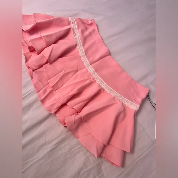 Forever 21 x Betsy Johnson Pink Lace Rosette Skirt - Image 7