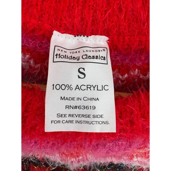 New York Laundry Holiday Classics Jingle Bells Sweater Small Red Christmas - Image 6