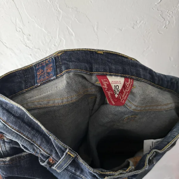 Lucky Brand‎ Jeans Y2k 10 Classic Bootleg Stretch Denim Made in USA 30 Inseam - Image 9